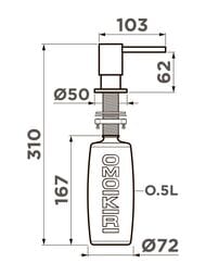 Дозатор Omoikiri OM-08-GB графит 4995079 — миниатюра 5
