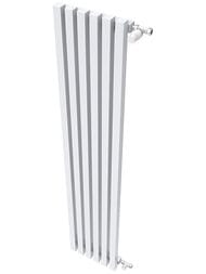 Дизайн-радиатор STOUT Tube Quadro 6 секц. боковое подкл. QV40-1750-6 RAL1T104S9016 белый муар