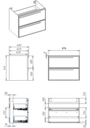 ����� ��� �������� La Fenice Elba Twin Blu grigio 90 (876�469�613) ����� ������� FNC-01-ELB-BG-90-2