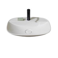 Умывальник Burgbad Sys30 560х410х120 накладной, иск. камень, с донным клапаном, белый MWJJ056C0001