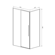 Душевой уголок Vincea Slim-N 1400x2000x800 VSR-4SN8014CLG прямоугольная брашированное золото — миниатюра 5