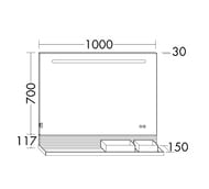 Зеркало Burgbad Fiumo 1400х700х30 LED, USB, сенсор, обогрев, рейлинг, панель корица SFXU140FOT52