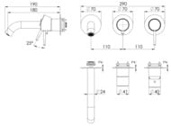 Смеситель для ванны Remer X Style X54D3PWBBR, бронза маслянная — миниатюра 2