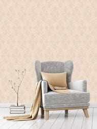 Обои флизелиновые Hygge III Dacha Hg24 002/1 (1,00х10,05) узор, бежевые (рул.)
