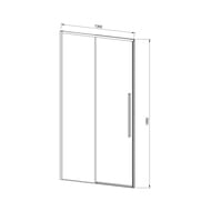 Душевая дверь Vincea Slim-N 1300 VDS-4SN130CLG, брашированное золото, стекло прозрачное — миниатюра 5