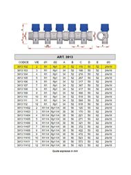 Коллектор терморегулирующий FAR 1"ВН на 12 отводов М24х19, FK 3913 C112 — изображение 2