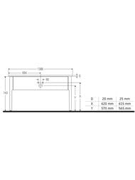 Тумба под раковину Duravit Luv 1338х743х570 1 ящик, ночной синий матовый лак LU956109898