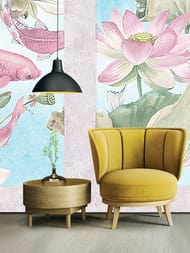 Панно Zambaiti Satin Flowers IV (3,0х5,1) винил на флизелине, розовые, Z66869 (рул.)