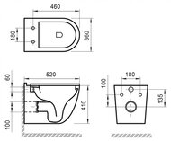 ������ ��������� BelBagno Senso-R (360�520�410) ������������, ����� BB017CHR