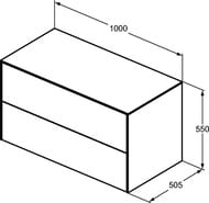 ����� ��� �������� Ideal Standard CONCA (1000x505x550) 2 �����, ������� ����, �� ����������� T4323Y6