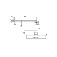 Верхний душ BelBagno ROMANO ROM-SLD-CRM 140х140мм, с держателем, хром