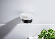 Мыльница Aquatek Лира AQ4403MB подвесная, стекло матовое, латунь, цвет: черный матовый