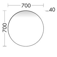 Зеркало Burgbad Coco 700х700 круглое, LED, сенсор, корпус алюминий SIHX070 — изображение 3
