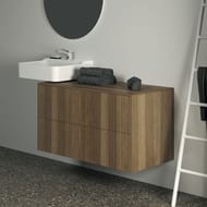 Тумба под раковину Ideal Standard CONCA (1000x505x550) 2 ящика, темный орех, со столешницей T4323Y5
