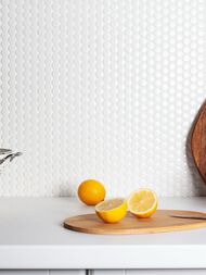 Мозаика керамическая Starmosaic Homework Penny Round White Antislip (309х315) белая JNK81011 (шт.) — изображение 2