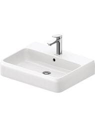 Раковина подвесная Duravit Qatego 600х470х125мм перелив, отв. под смеситель, цвет: белый 2382600000