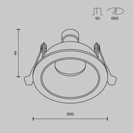 ������������ ���������� Maytoni Share (����) DL126-GU10-B, 10��, IP54, ������