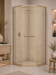 Душевой уголок RGW Stilvoll SV-82Gb L (800х800х2000) стекло 8мм золотая вуаль/золото 33328282-266L