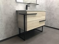 Тумба COMFORTY Дюссельдорф-90 (970х840х470) напольная, с раковиной, дуб дымчатый  00-00004093