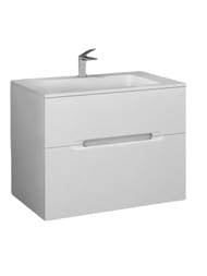 Тумба под раковину Jorno Modul 80 (770х450х580) подвесная, 2 ящика, белый Mоl.01.77/P/W