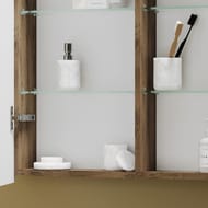 Зеркало-шкаф SANCOS Mirror (990х150х740) подвесное,LED-подсв.,сенсорное управ.,дуб чарльст. MI100ECH
