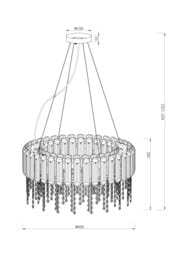 ��������� ���������� Maytoni Hail (���) MOD097PL-08CH, IP20, E14�2, ����