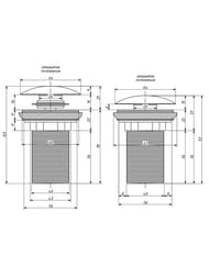 Донный клапан Salini D 601 S-Stone для раковины, матовый, цвет: RAL9005 166301MF