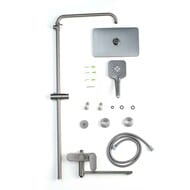 Душевая система Aquatek AQ2840BGM НИКА 3 режима 300х193 мм с длинным изливом, оружейная сталь — миниатюра 6