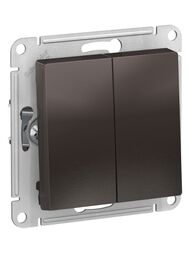 Переключатель Systeme Electric ATLASDESIGN 2-клавишный схема 6 10АХ механизм мокко ATN000665