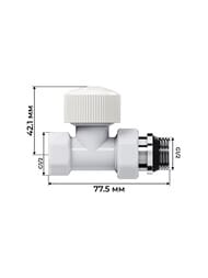 ����� ���������������� ��� ��������� ������ ROYAL THERMO Design 1/2" �30�1,5 ����� RATVDP11212WH