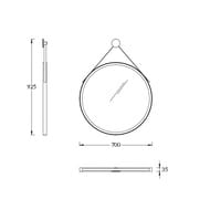 Зеркало KERAMA MARAZZI GEOMETRICA Cono круглое с подсветкой, 700х35х700, черное мат. CO.mi.P.70\BLK