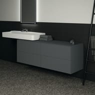 Тумба под раковину Ideal Standard CONCA (1585х505х550) 4 ящика, антрацит, со столешницей T4325Y2