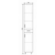 Шкаф-колонна COMFORTY Севилья-35 (350х1900х316) напольный, слоновая кость 00004137101