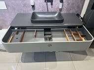 Уценка! Тумба с раковиной Duravit Happy D.2 Plus 1300х408х550 2 ящ., подсветка, цвет: серый матовый