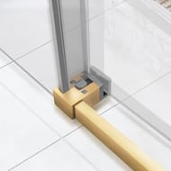 Душевая дверь Vincea Slim Soft 1100 VDS-1SS110CLG брашированное золото, стекло прозрачное — миниатюра 3