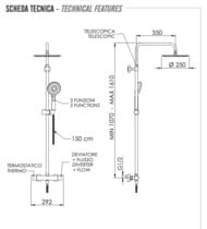 Душевая система термостатическая Remer EQ32A8MPUFM25G, хром — миниатюра 2
