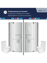 Душевая дверь RGW Hotel HO-014Gr (900х2000) распашная, стекло 8мм прозрачное/серый 350601409-110 — изображение 13