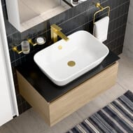 Смеситель для раковины Vitra Minimax Square однозахватный, золото браш. A4372425EXP