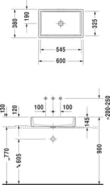 �������� Duravit Vero Air 600�380 �����������, ��� ������� ��� ���������, ��� �������� 2351600000