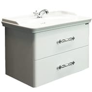 Тумба COMFORTY Неаполь-80 (800х550х480) подвесная, с раковиной, белый глянец 00004147564