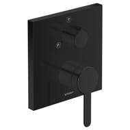 Смеситель Duravit C.1 для душа встраиваемый с переключ., панель квадрат, черный матовый C14210011046