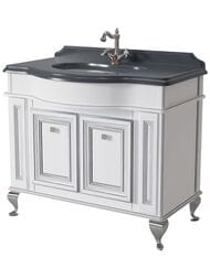 Тумба под умывальник Caprigo Фреско 100 bianco alluminio 994х922х613 под столешницу 10623-B016 — миниатюра 1