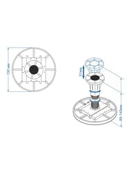 Ножки для поддона RGW N-1 AWS, Stone Tray, B/SPACE 00305001-00