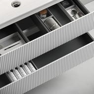 Тумба под раковину SANCOS Snob T (790х445х500) подвесная, два ящика, Bianco SNT80W