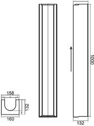 ����� �������� DN 100 Gidrolica BGU  0 (1000�160�132) 4,6 �/��� 13000