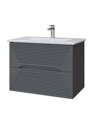 Тумба под раковину Caprigo MODO-Terza 80 734х566х458 подвесная, 2 ящика, цвет графит 35613-SF-019