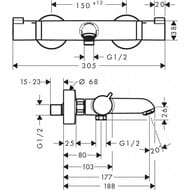 ��������� Hansgrohe Ecostat Comfort 13114000 ���������������� ��� �����, ���������, ����