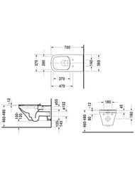 ������ ��������� DURAVIT DuraStyle 370�700 ������������, ������������, ��������� 2559090000