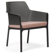 Стул NARDI Net (60,5x58,5x80) с подлокотникамии с подушкой, серый