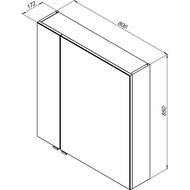 Зеркало-шкаф Aquanet Алвита 80 (800х850х172) 2 дверцы, без подсветки, белый 235342